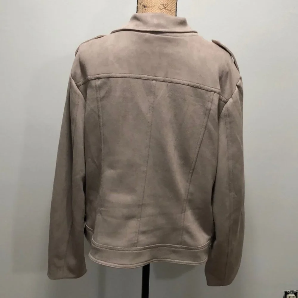 {Philosophy} Faux Suede Taupe Jacket - Picture 7 of 11